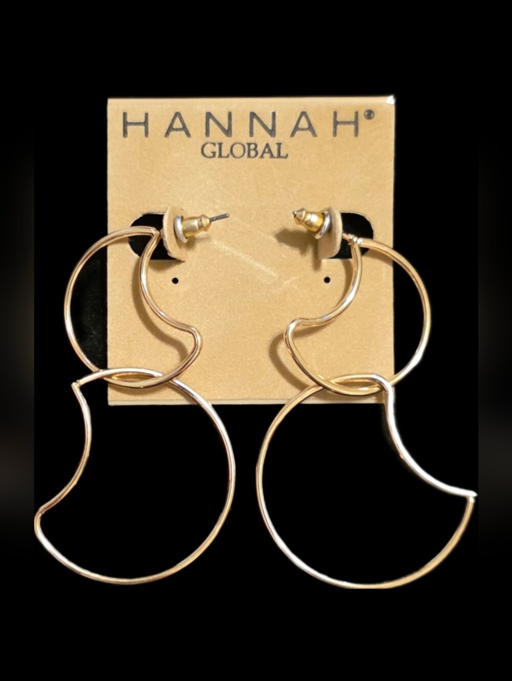 Sculptural Goldtone Double-Hoop Earrings